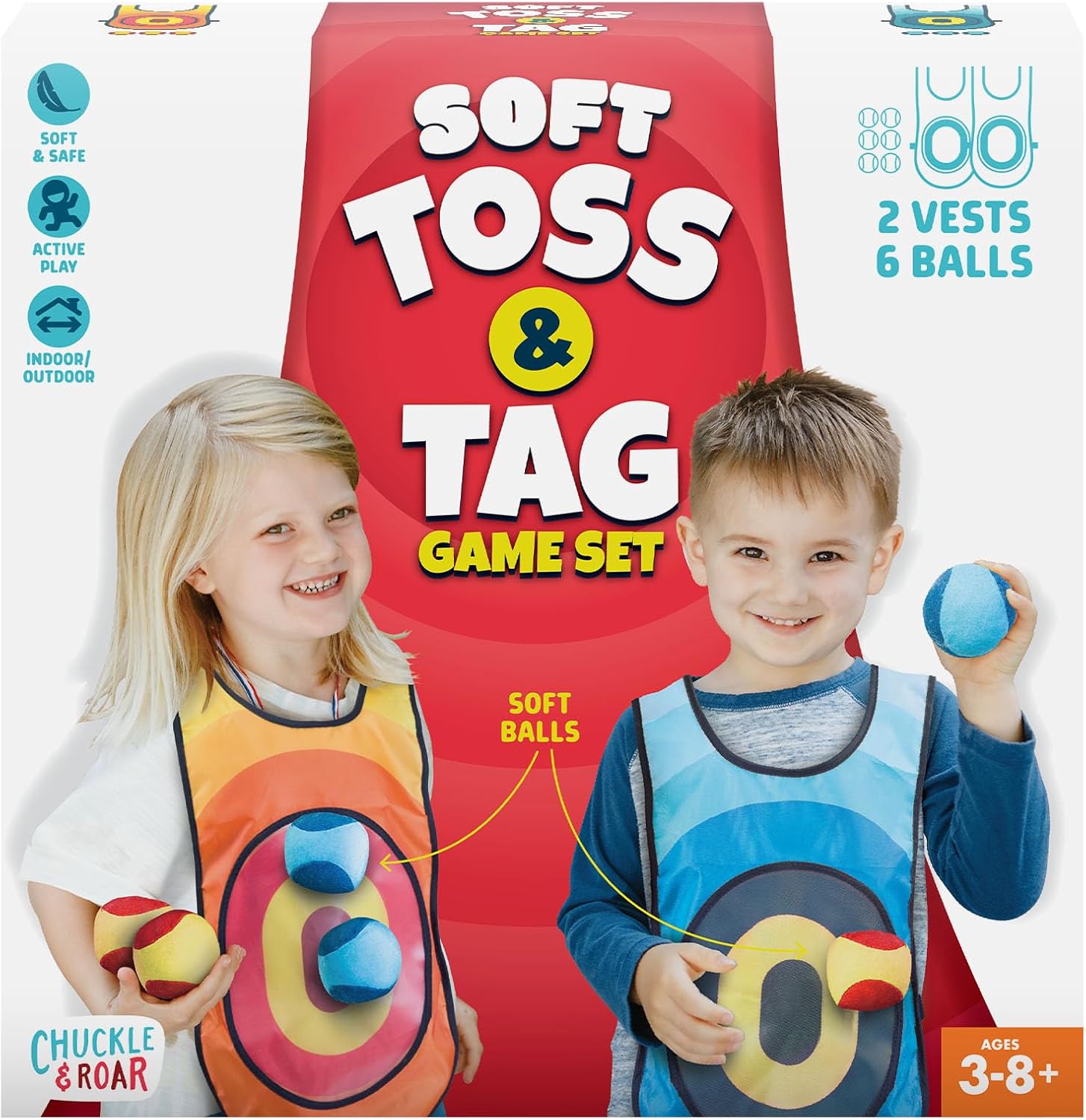 صدريات رمي ووضع العلامات - لعبة تاغ واستهداف خارجية - لعب ناعم وآمن  ممتازة للأطفال في سن ما قبل المدرسة