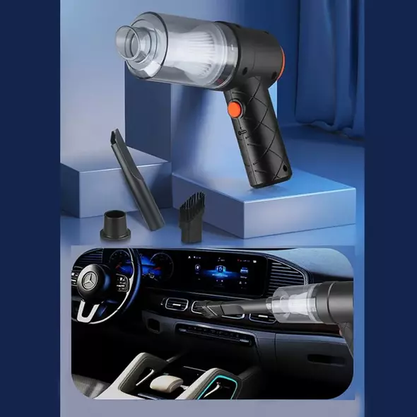 مكنسة كهربائية يدوية صغيرة مع خاصية نفخ الهواء 2 في 1 لاسلكية 🔋 – بطارية 1200mAh - الصورة 2